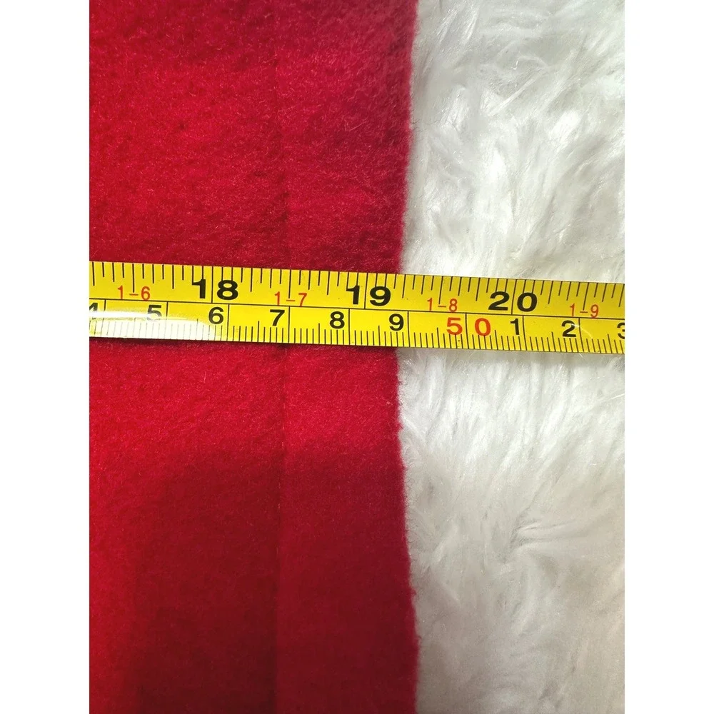 Ashley Scott Vintage Red Wool Blend Cropped Zip Up Jacket Womens size Medium‎